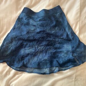 Free People Blue Silk Mini Skirt